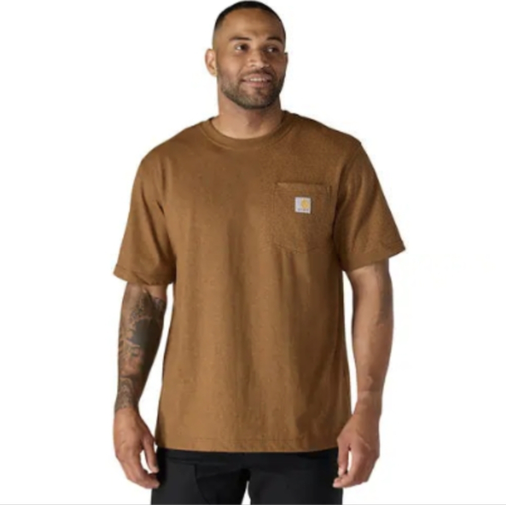 Carhartt Dearborn Relaxed Pocket T-Shirt, Color Oiled Walnut Heather, Size 2XL